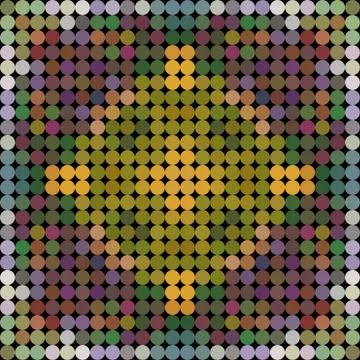 Kaleidoscopic low poly circle style vector mosaic background Stock Illustration