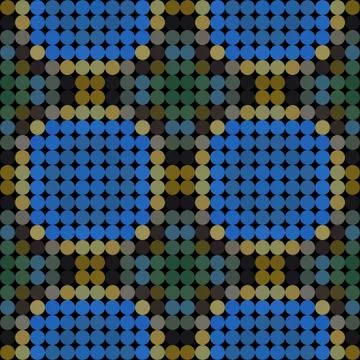 Kaleidoscopic low poly circle style vector mosaic background Stock Illustration