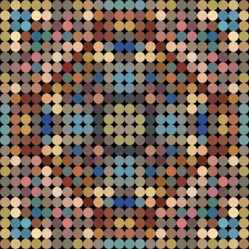 Kaleidoscopic low poly circle style vector mosaic background Stock Illustration