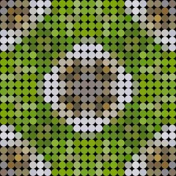 Kaleidoscopic low poly circle style vector mosaic background Stock Illustration