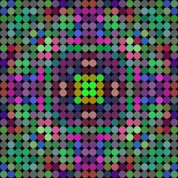 Kaleidoscopic low poly circle style vector mosaic background Stock Illustration