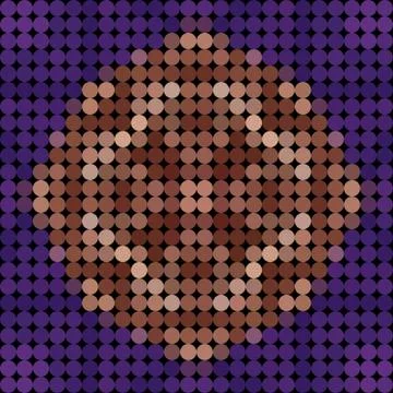 Kaleidoscopic low poly circle style vector mosaic background Stock Illustration