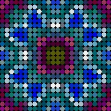 Kaleidoscopic low poly circle style vector mosaic background Stock Illustration