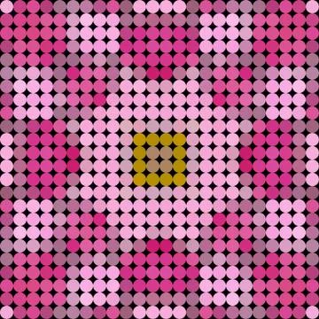 Kaleidoscopic low poly circle style vector mosaic background Stock Illustration