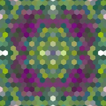 Kaleidoscopic low poly hexagon style vector mosaic background Stock Illustration