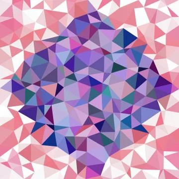 Kaleidoscopic low poly triangle style vector mosaic background Stock Illustration