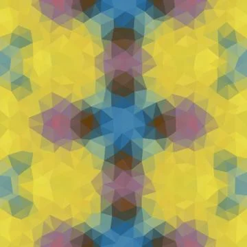 Kaleidoscopic low poly triangle style vector mosaic background Stock Illustration