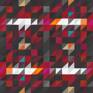Kaleidoscopic low poly triangle style vector mosaic background Stock Illustration