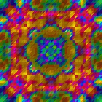 Kaleidoscopic low poly triangle style vector mosaic background Stock Illustration