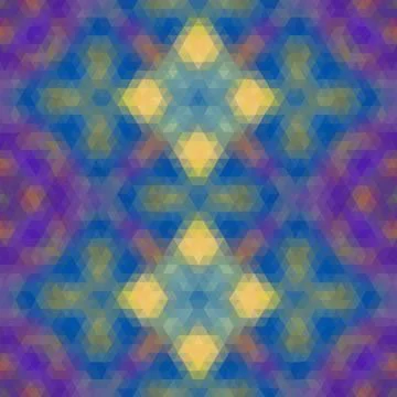 Kaleidoscopic low poly triangle style vector mosaic background Stock Illustration