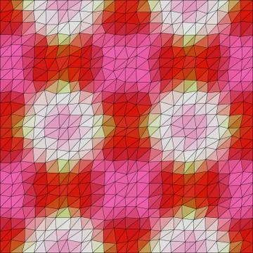 Kaleidoscopic low poly triangle style vector mosaic background Stock Illustration