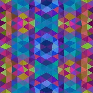 Kaleidoscopic low poly triangle style vector mosaic background Stock Illustration