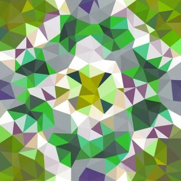 Kaleidoscopic low poly triangle style vector mosaic background Stock Illustration