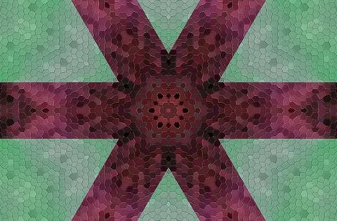 A Kaleidoscopic mosaic abstract computer generated graphic Stock Illustration