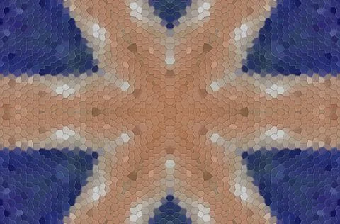 A Kaleidoscopic mosaic abstract computer generated graphic Stock Illustration