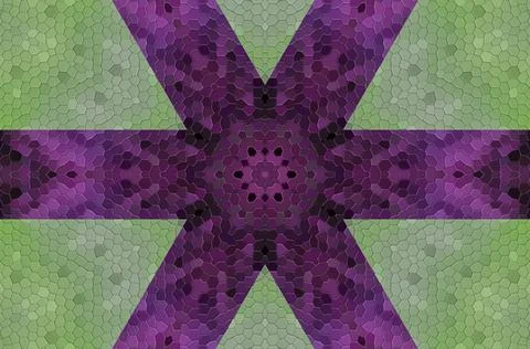 A Kaleidoscopic mosaic abstract computer generated graphic Stock Illustration