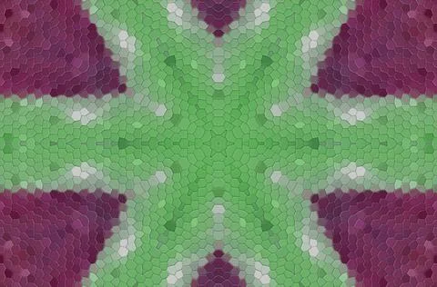 A Kaleidoscopic mosaic abstract computer generated graphic Stock Illustration