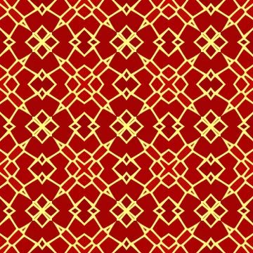 Kaleidoscopic mosaic red tile pattern made seamless Stock Illustration