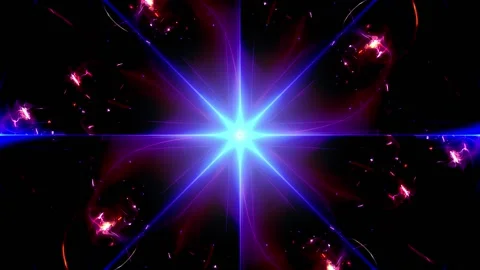 Kaleidoscopic octagonal fast rotating star. Stock Footage 153915215
