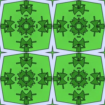 Kaleidoscopic ornamental pattern Stock Illustration