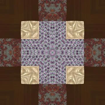 Kaleidoscopic ornamental pattern Stock Illustration