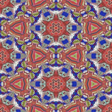 Kaleidoscopic ornamental pattern Stock Illustration