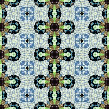 Kaleidoscopic ornamental pattern Stock Illustration
