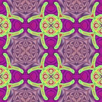 Kaleidoscopic ornamental pattern Stock Illustration