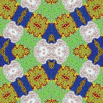 Kaleidoscopic ornamental pattern Stock Illustration