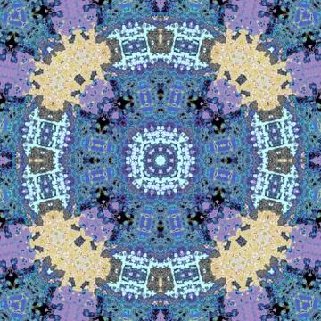 Kaleidoscopic ornamental pattern Stock Illustration