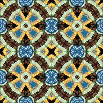Kaleidoscopic ornamental pattern Stock Illustration