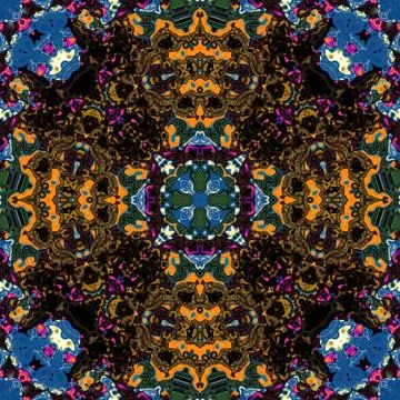 Kaleidoscopic ornamental pattern Stock Illustration