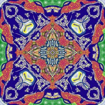 Kaleidoscopic ornamental pattern Stock Illustration