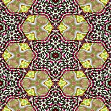 Kaleidoscopic ornamental pattern Stock Illustration