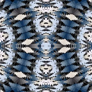 Kaleidoscopic ornamental pattern with lavender mist, periwinkle, royal purple, i Stock Illustration