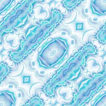 Kaleidoscopic ornate background. Seamless pattern in blue Illustrazione stock