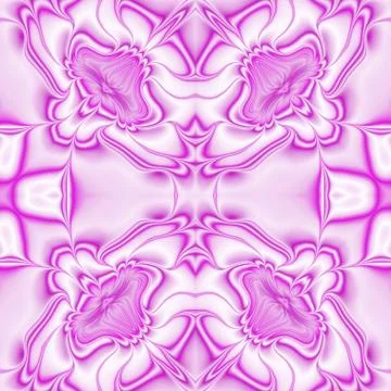 Kaleidoscopic ornate background. Seamless pattern in fuchsia Illustrazione stock