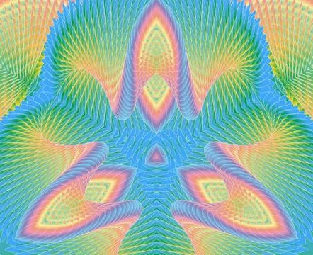 Kaleidoscopic pale rainbow pattern Stock Illustration