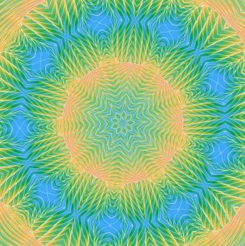 Kaleidoscopic pale rainbow pattern Illustrazione stock
