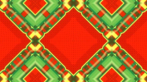 Kaleidoscopic pattern of colored geometric shapes. 3d rendering loop animation Stock Footage 178377051