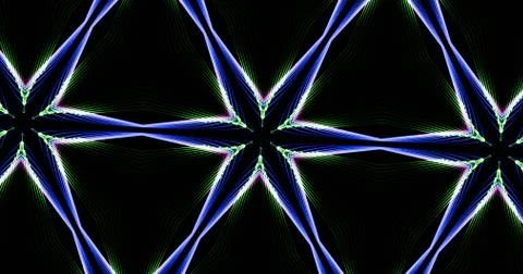 Kaleidoscopic Pattern On Dark Background In Vibrant Colors Ilustración de archivo