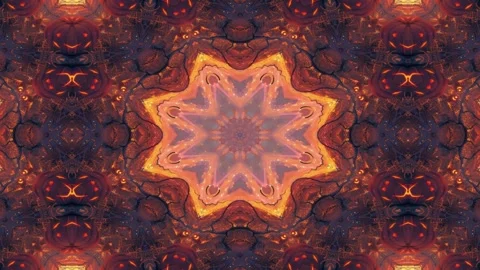 A kaleidoscopic pattern featuring jellyfish in a vibrant, abstract design. Stock Footage 292594713