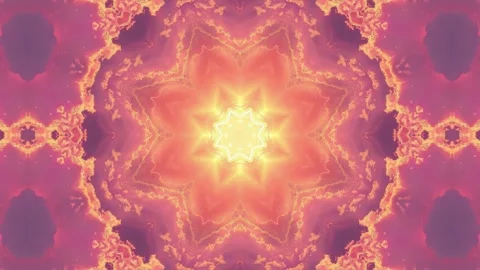 A kaleidoscopic pattern featuring soft colors and a radiant center, evoking.. Stock Footage 292595607