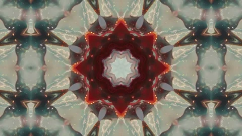 A kaleidoscopic pattern featuring swirling colors and shapes, creating a me.. Stock Footage 292595798