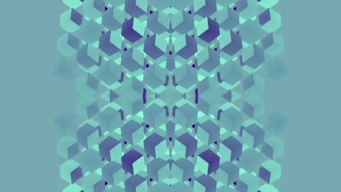 Kaleidoscopic pattern of geometric shapes. 3d rendering loop animation 4K Stock Footage 248957316