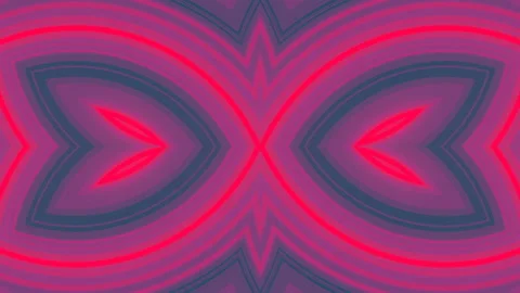 Kaleidoscopic pattern of glowing neon shapes. 3d rendering loop animation HD Stock-Footage 172475498