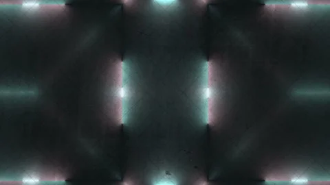 Kaleidoscopic pattern of a glowing neon stripes 3d rendering loop animation Stock Footage 172476409