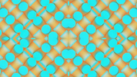 Kaleidoscopic pattern of moving waves geometric shapes 3d render loop animation. Stock Footage 200118716