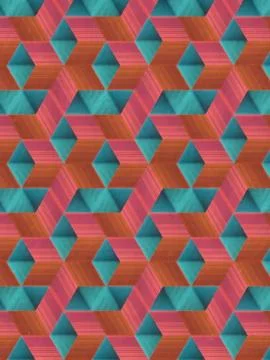 Kaleidoscopic pattern with multi-colored geometric lines. 3d render illustration 스톡 일러스트