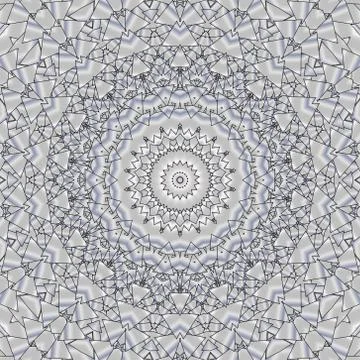 Kaleidoscopic pattern platinum Stock Illustration